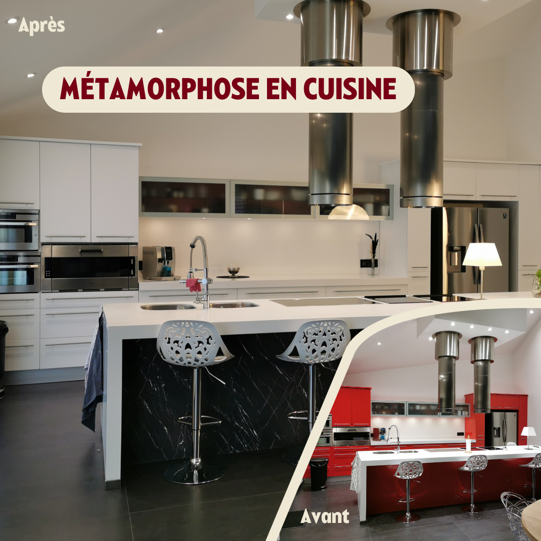 Autre inspiration avant-après pour une cuisine