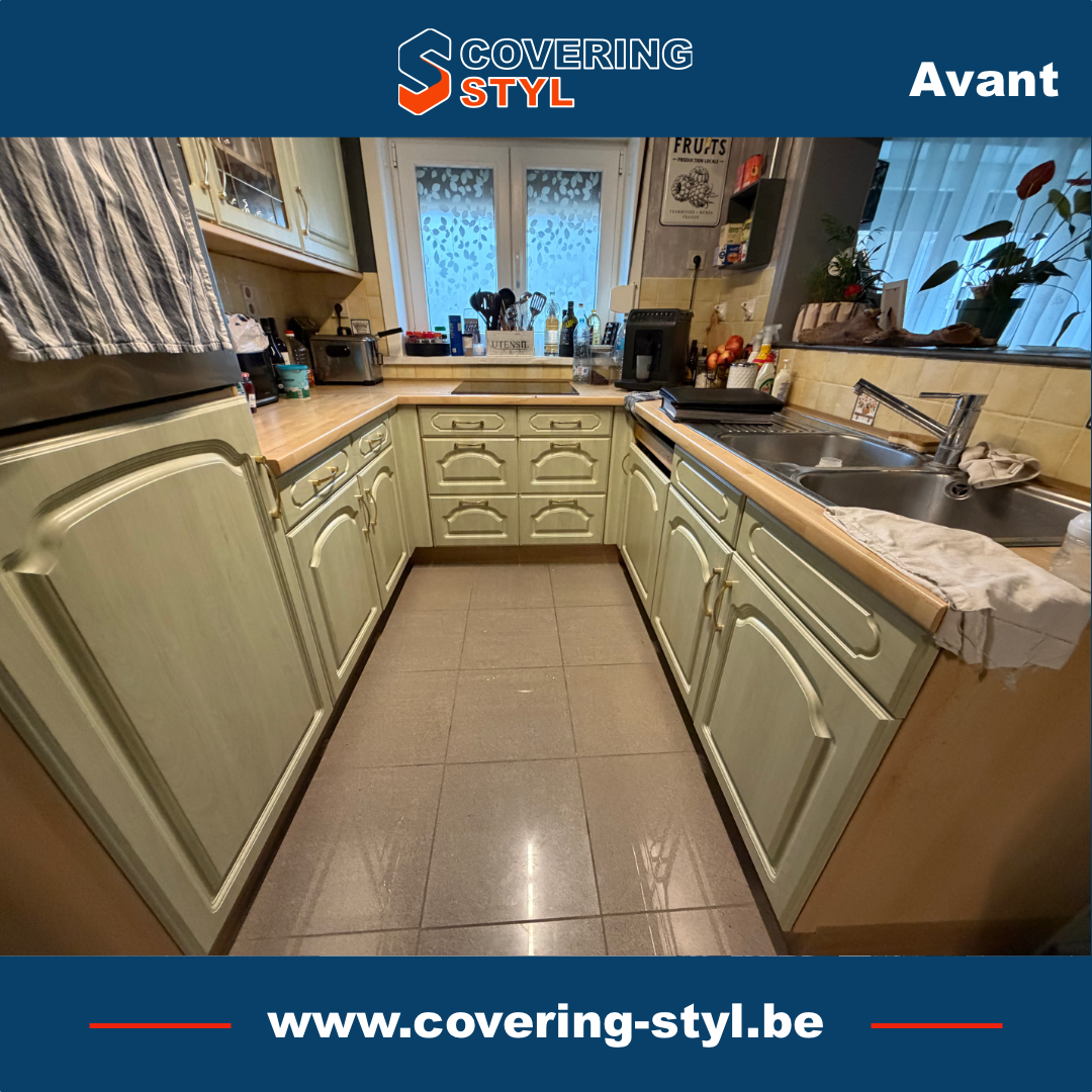 Détail de finition du projet de covering cuisine
